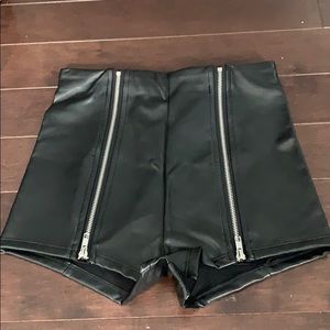Leather shorts